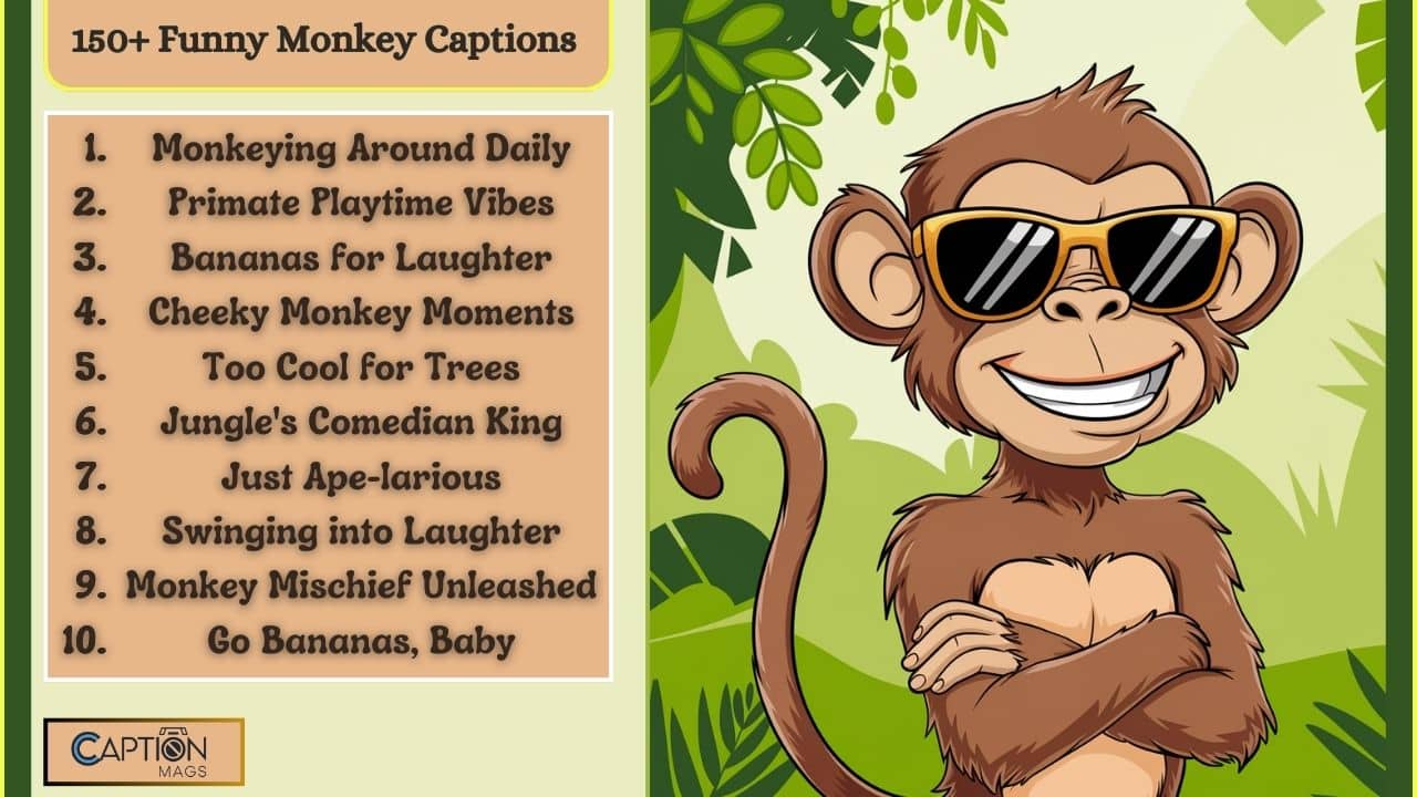 150+ Best Funny Monkey Captions For Instagram