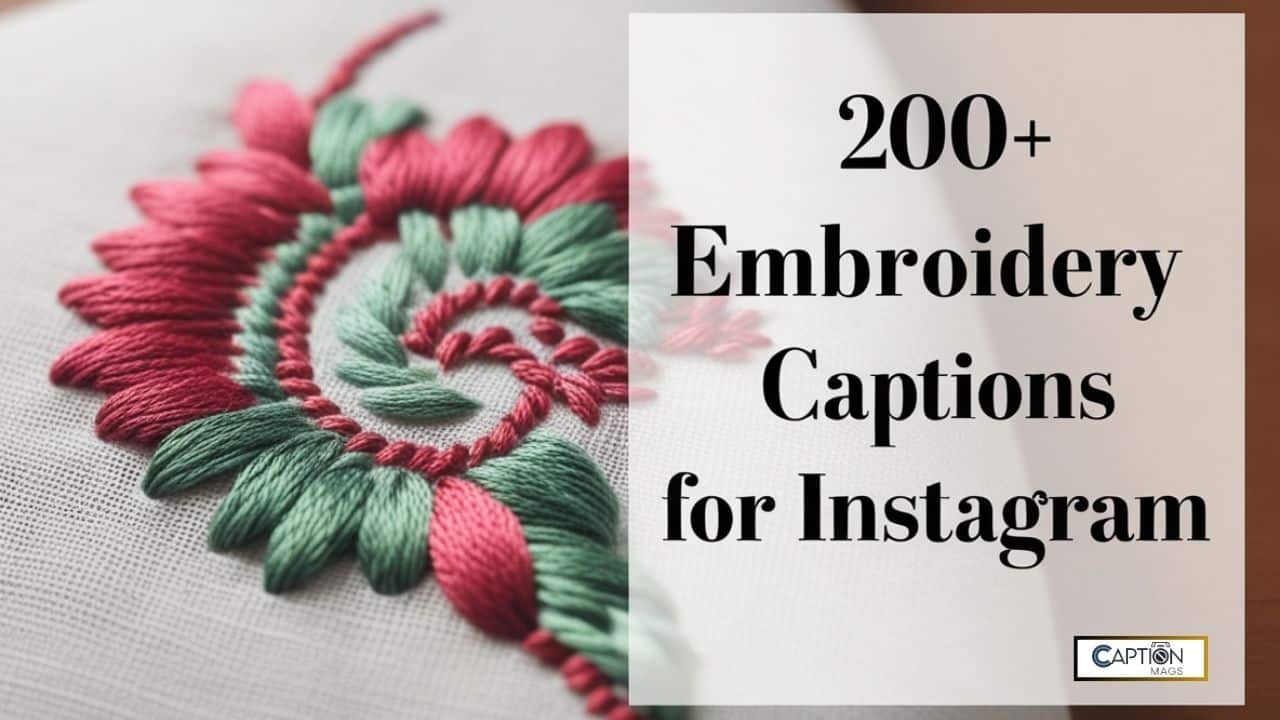 200+ Best Embroidery Captions For Instagram