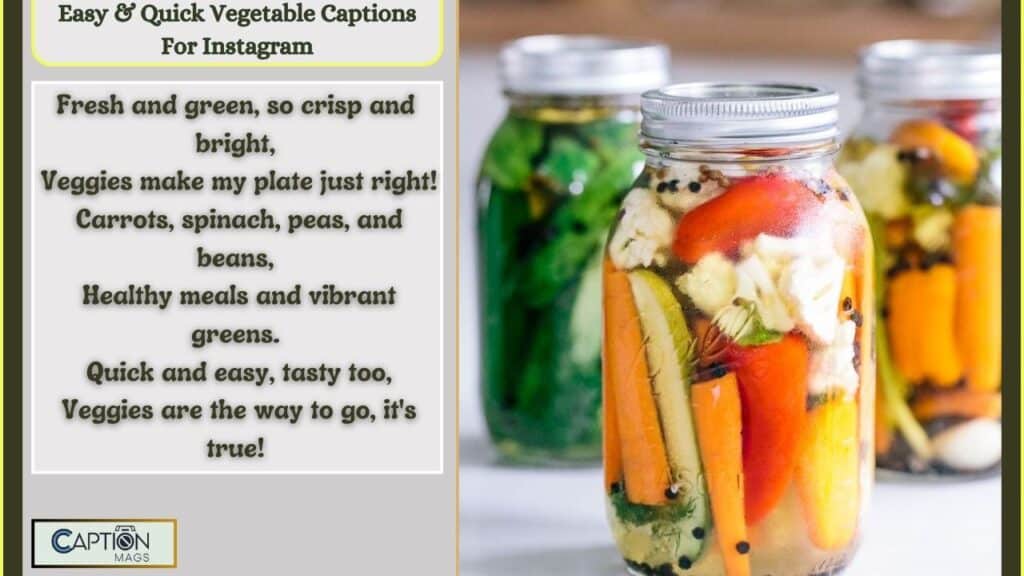 Vegetable Captions For Instagram