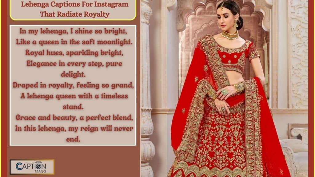 New Lehenga Captions For Instagram