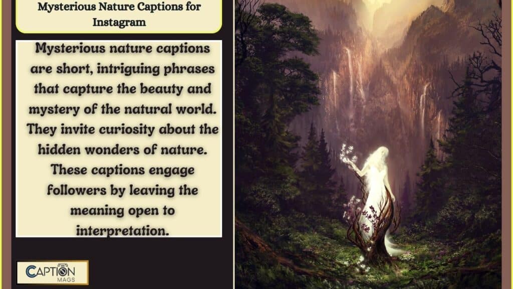 Mysterious Nature Captions for Instagram