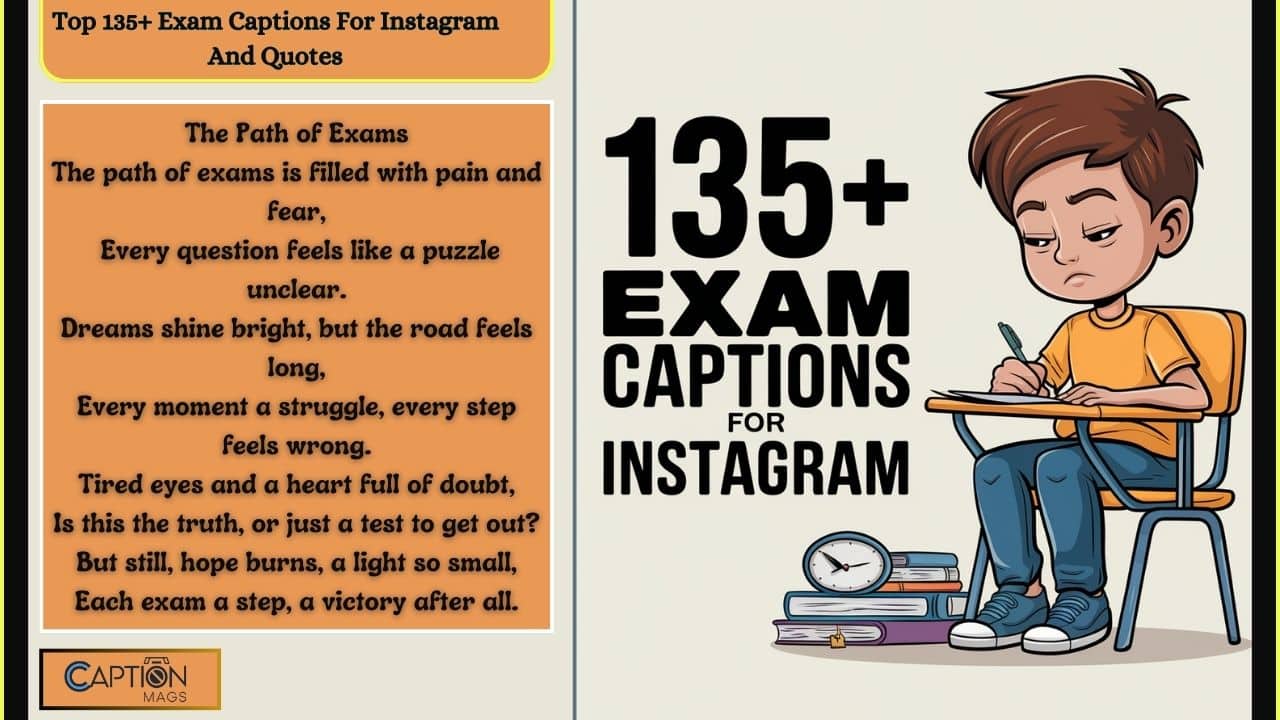 Top 135+ Exam Captions For Instagram And Quotes