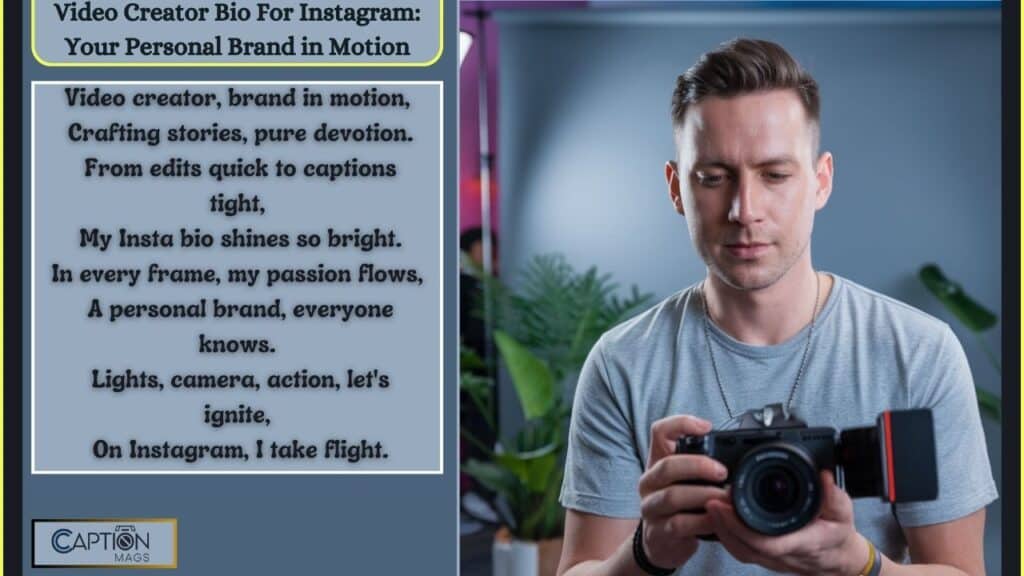 Video Creator Bio For Instagram