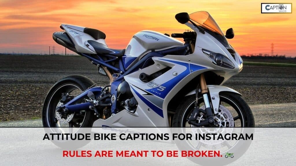 attitude bike captions for instagram