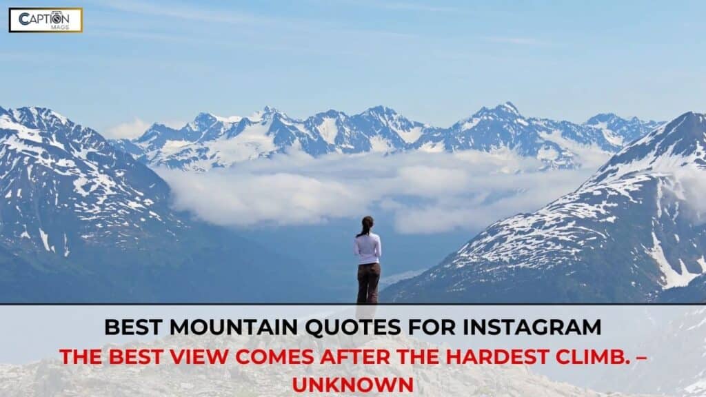 short mountain captions for instagram